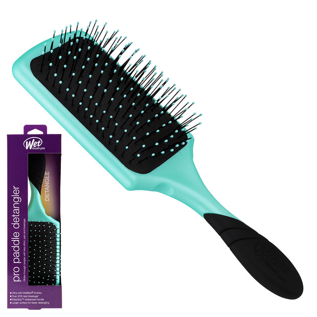 paddle brush detangler in blue